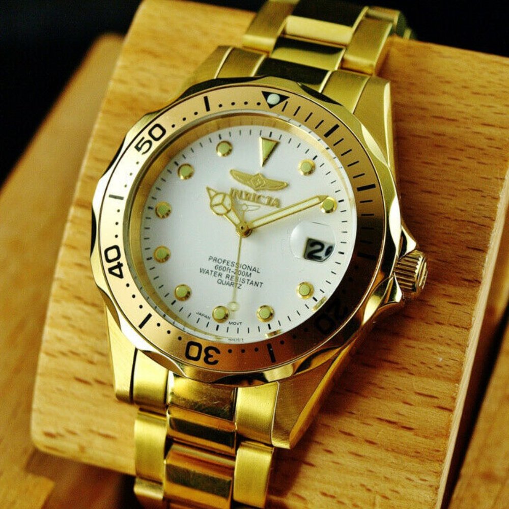 Pro Diver 18K Gold Men's Watch! New!
